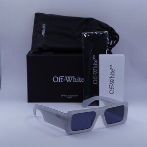Off-White OERI140 TROY 0945 Rectangle Sunglasses – Grey/Blue